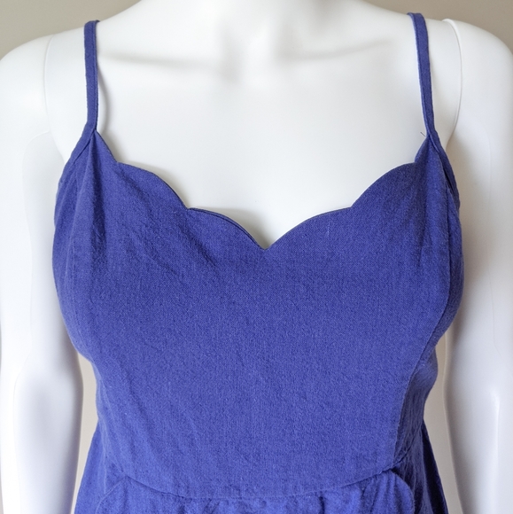 Urban Outfitters Scallop Neckline Blue Dress - Picture 3 of 7